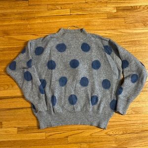 Size M blue sweater with blue spots